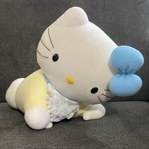 Vintage 1998 Sanrio Hello Kitty Crawling Baby Plush Pillow 12”